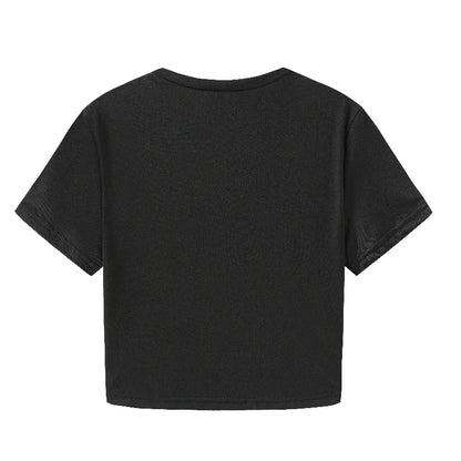 Y2k T-shirt Top Y2k Clothes Women Goth Woman T-shirts Kpop Letter Girl Female Clothing Kawaii Emo 2000s Tops 90s Vintage Clothes