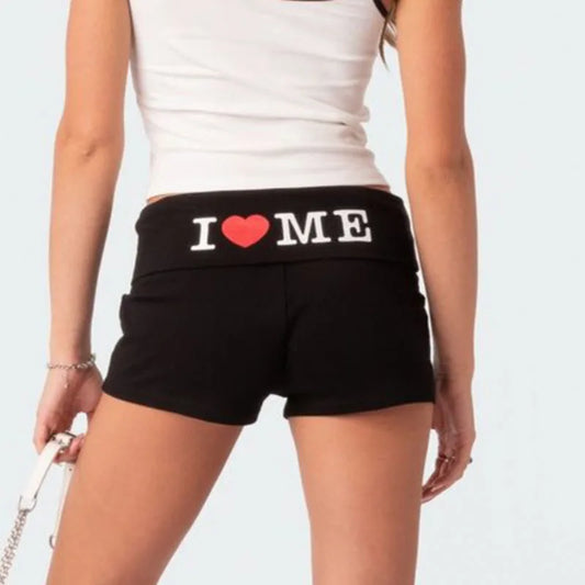2024 Fashion Punk Streetwear Women's Summer Casual Short Gothic Letter Print High Waist White Shorts Y2k Outdoor Training Shorts