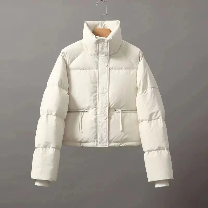 2026 Spring and Autumn New Korean Edition Standing Collar Breadmaker Women's Short Casual Lightweight Sastans Coat Slim Coat Tre