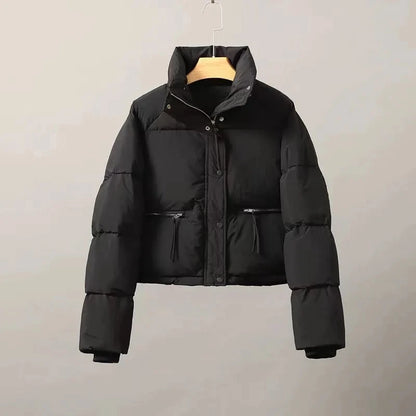2026 Spring and Autumn New Korean Edition Standing Collar Breadmaker Women's Short Casual Lightweight Sastans Coat Slim Coat Tre