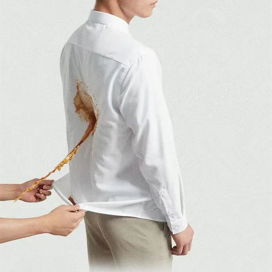 Men's Long Sleeve Dress Shirt Autumn Spring Causal Waterproof And Oil-resistant Regular Fit Anti-wrinkle Formal Male Social Top