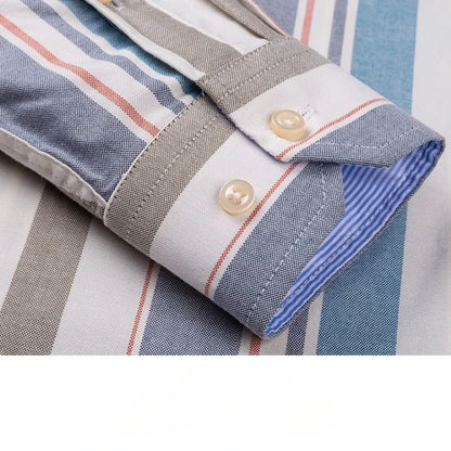 7XL Big Tall Hot Sale Oxford 100% Cotton Men's Shirt Long Sleeve Plus Size Business Casual Durable Work Shirt Men Long Sleeve